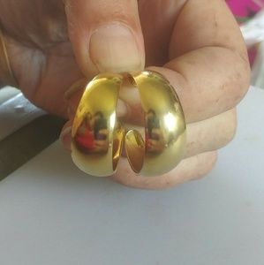 Estate Sale 14K Y-Gold Medium-Sized Hoop Earrings